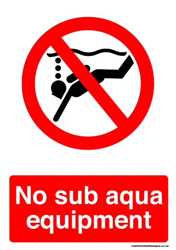 No Sub-Aqua Equipment